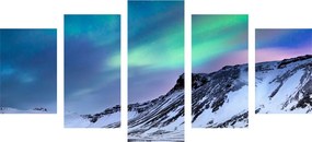5-dielny obraz nórska polárna žiara Varianta: 200x100