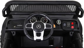 Ramiz Mercedes Benz Unimog elektrické autíčko pre deti čierne + terénny pohon 4x4