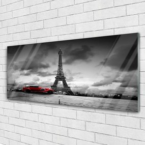 Obraz na akrylátovom skle Eiffelova veža architektúra 125x50 cm