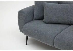 Rohová sedacia súprava do tvaru L PISA, sivá, pravé prevedenie