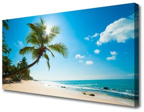Obraz Canvas Palma strom pláž krajina 120x60 cm