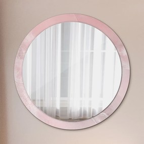 Okrúhle ozdobné zrkadlo na stenu Ružový kameň fi 100 cm