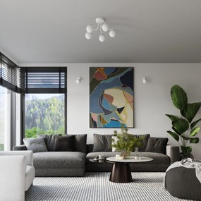 Stropné svietidlo Astral, 5x biele sklenené tienidlo, w