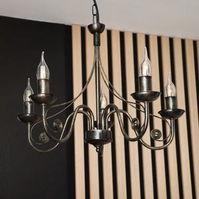 Luster na reťazi DONATO 5xE14/40W/230V