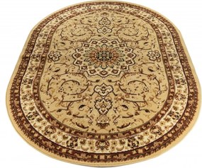 TA Koberec F740A SVETLÁ BÉŽOVÁ ATLAS PP HNEDÁ OV Rozmer: 80x150 cm