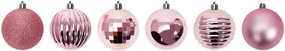 Vianočné závesné banky na stromček - 3 veľkosti - 6 druhov - 36 ks - ružové