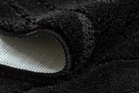 Kúpeľňový koberček SUPREME WAVES vlny, čierny kruh