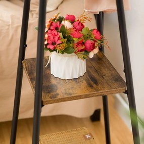 Předsíňový věšák Vasagle Hesari černý/hnědý