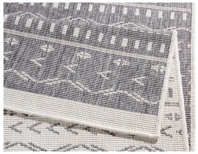 Sivo-krémový vonkajší koberec NORTHRUGS Kuba, 250 x 80 cm