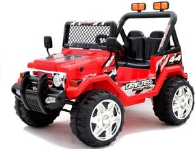 LEAN CARS Elektrické autíčko Jeep S618 EVA, červené