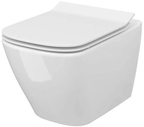 Cersanit City, System50 PNEU podomietkový rám + závesná wc misa City Square CleanOn + chrómové tlačidlo Circle, S701-776