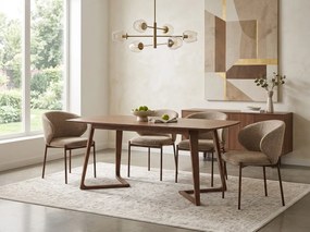 Jedálenská stolička KIOTO, orech/béžová