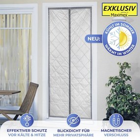 Termo záves do dverí v sivo-striebornej farbe 80x200 cm – Maximex