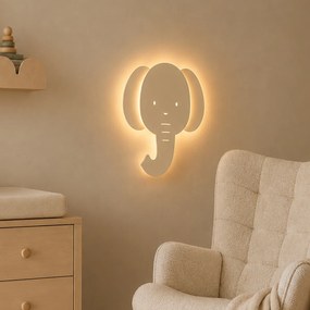 Detská nástenná lampa béžová vrátane LED 3-stupňové stmievanie - Ellie the Elephant