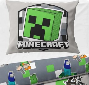 TipTrade Bavlnené obliečky 140x200 + 70x90 cm - Minecraft Objav svoj svet