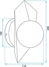 Toolight Toolight, nástenné svietidlo 1xG9 APP1411-W, čierna-zlatá, OSW-08087