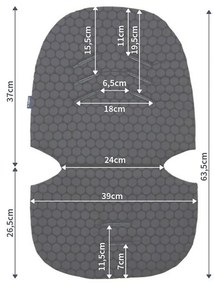 Podložka do kočiara Zaffiro bordo 63,5 cm