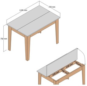 Jedálenský stôl Kiev Walnut