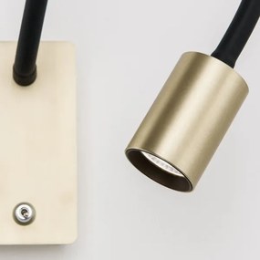 Orion WA 2-1342 - LED Flexibilná nástenná lampička KURT LED/5W/230V zlatá