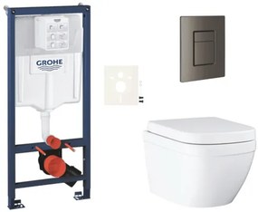 Závesný wc set do ľahkých stien / predstenová montáž GROHE Euro Ceramic SIKOGRSEUSCAL0, 1 ks