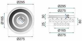 Stropné svietidlo Plafón LED APP412-C strieborné