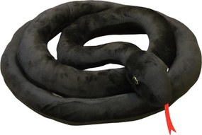 LEAN Toys Plyšový had čierny maskot 300 cm