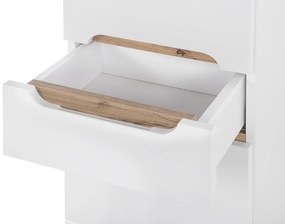 Kúpeľňová stojaca skrinka BALI biela - vysoká