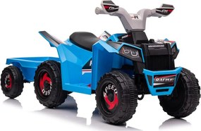 LEAN CARS Modrá batériová štvorkolka XMX630T s prívesom