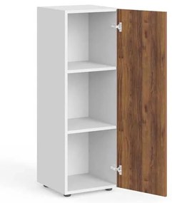 Stredná skriňa Manager 39,9 x 42,2 x 119,5 cm, pravá, orech warmia / biela