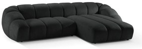 Čierna rohová pohovka (pravý roh) Diana – Micadoni
