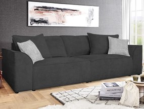 Pohovka John, antracitová látka so štruktúrou