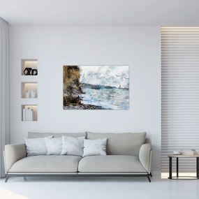 Obraz - Útes, akvarel (90x60 cm)