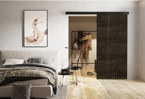 Posuvné dvere BELMA - dub sonoma/čierna / 100