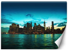 Fototapeta, Manhattan při západu slunce - 400x280 cm