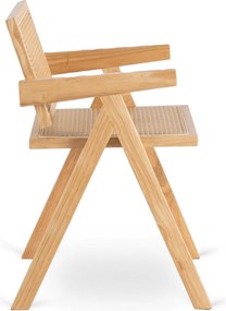 Jídelní židle Madera z masivu dub přírodní/béžová