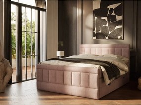 Fialová boxspring posteľ s úložným priestorom 200x200 cm Caya – Maison de Rêve