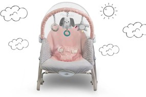 Hojdacie lehátko Nukido s vibráciou – ružové