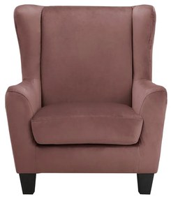 Ružové zamatové kreslo ušiak Zhili - Støraa