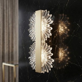 Toolight Toolight, LED nástenné svietidlo, 6W, 500lm, 4000K, G147-2W, zlatá matná, OSW-04703