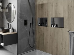 Mexen X-Wall-NR, polica na zapustenie bez príruby 45 x 30 cm, grafitová matná - 19E1453010