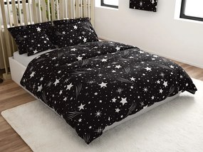 Obliečky z mikrovlákna NOČNÁ OBLOHA čierne Rozmer obliečky: 70 x 90 cm | 140 x 220 cm