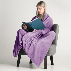 Fialová deka z mikrovlákna DecoKing Mic, 220 × 240 cm