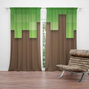 Sablio Záves Green Blocks 2: 2 ks 140x250 cm