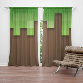Sablio Záves Green Blocks 2: 2 ks 140x250 cm