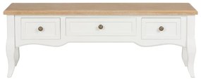 vidaXL TV stolík biely 100x35x35 cm drevený