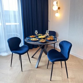 Jedálenská stolička DALLAS VELVET granátová
