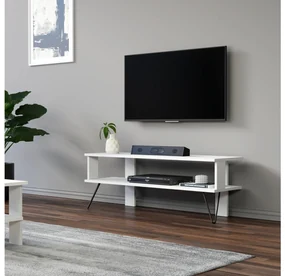 TV stolík/skrinka Dual (biela). Akcia -20%. Vlastná spoľahlivá doprava až k Vám domov. 1107984