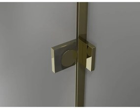 Mexen Lunar-B, výklopný sprchový kút ľavý 90 x 80 cm, 8mm číre sklo, zlatý profil, 832-090-080-50-00-L
