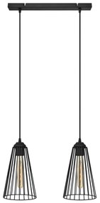 Luster na lanku TORRI 2xE27/15W/230V čierna