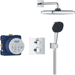GROHE Precision Thermostat sprchový systém pod omietku s termostatom, horná sprcha 1jet EcoJoy 250 x 250 mm, ručná sprcha 2jet, chróm, 34882000